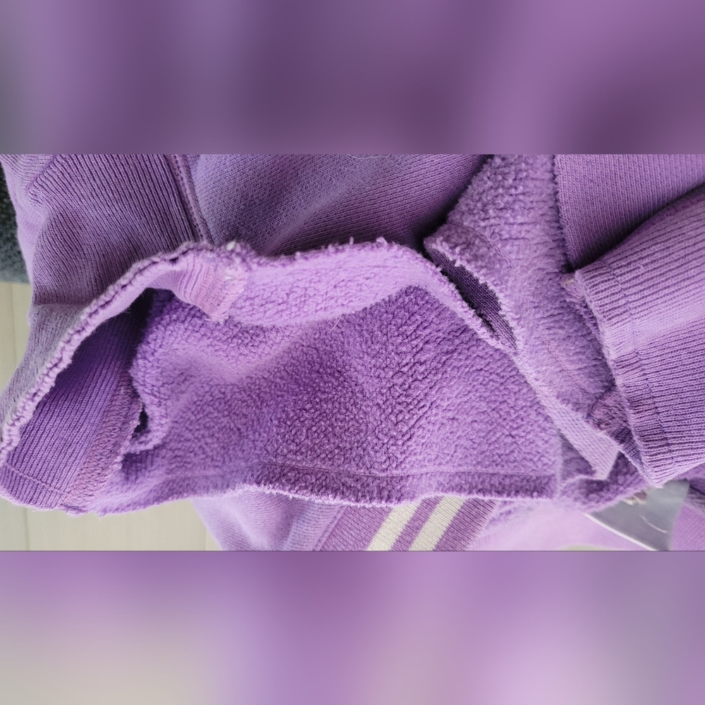 Champion Purple 3/4 Sleeve Crop Polo Hoodie - Picture 5 of 10
